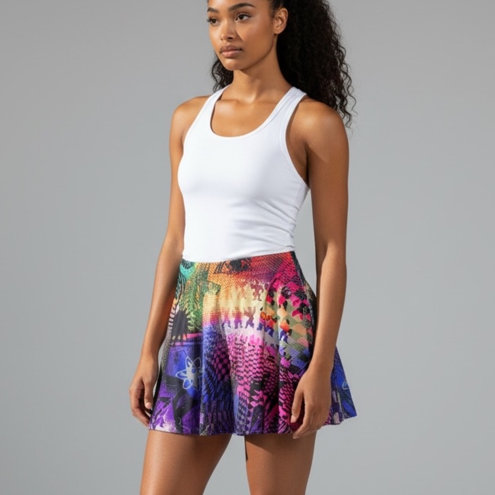 Adidas x Jeremy Scott CLIMACOOL Skirt M NWT Colorful Print